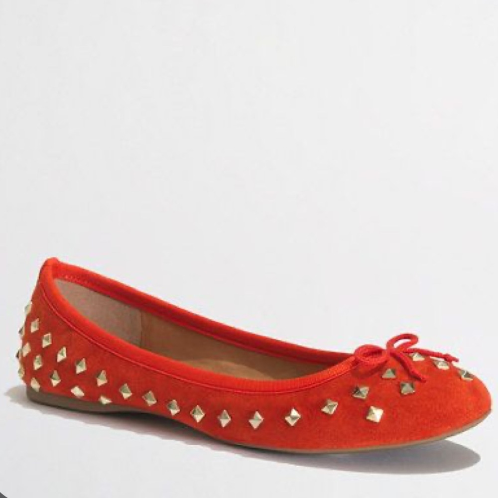 J. Crew studded ballerina flats
